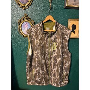 Nomad Mossy Oak Bottomland Camo Vest Sz XXL Zip Up